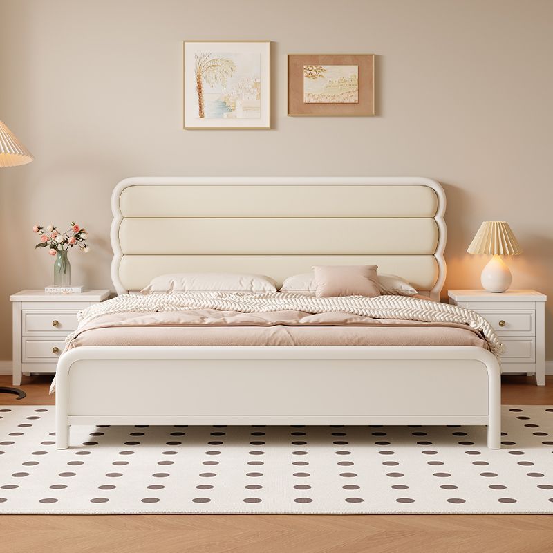 Ym Cream Style Solid Wood Bed 1.5m Bedroom Home Single Bed 1.8m Double Bed Air Pressure Storage Wedding Bed