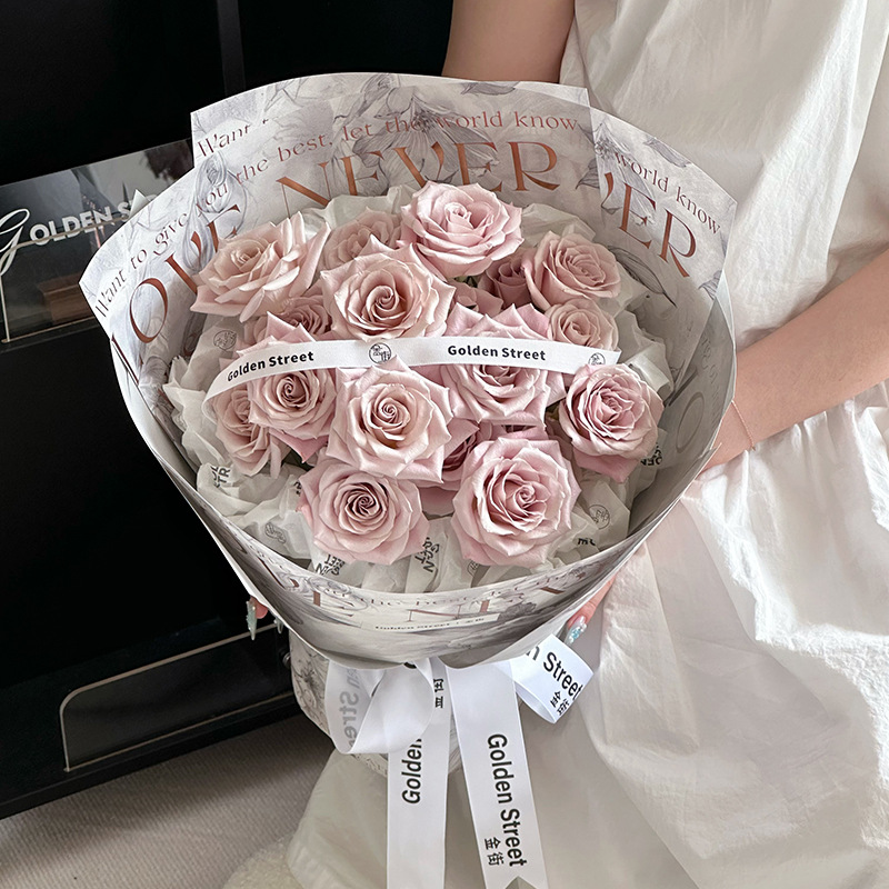 Papel de embalaje de estampado de color Yun material de ramo de flores Papel de estilo de alta calidad impermeable de papel florista materiales de flores