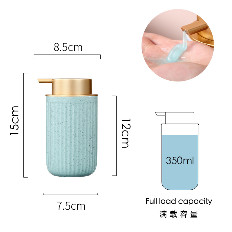 Botella de jabón de desinfectante de manos de cerámica nórdica ins viento prensado envasado baño baño gel de baño Amazon temu