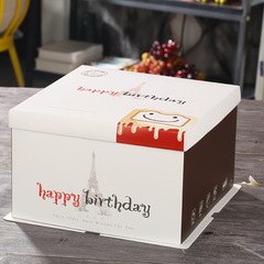 5YA1紙質正方形生日蛋糕盒子8/10/1/14/16寸加高烘焙包裝廠家