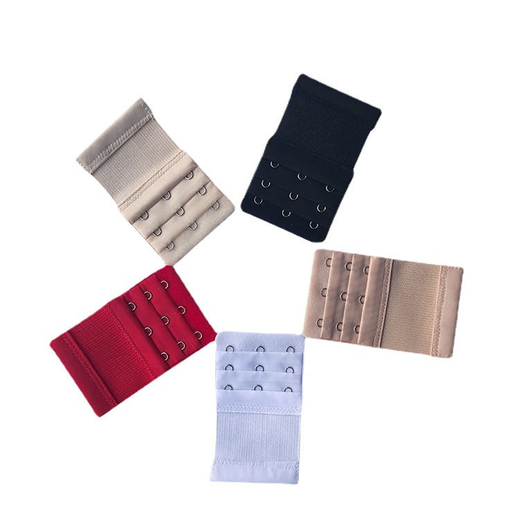 弹力松紧三排三扣不锈钢文胸加长扣 内衣搭扣延长扣 胸罩背扣