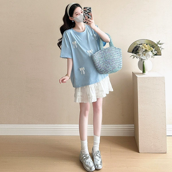 Blue white skirt