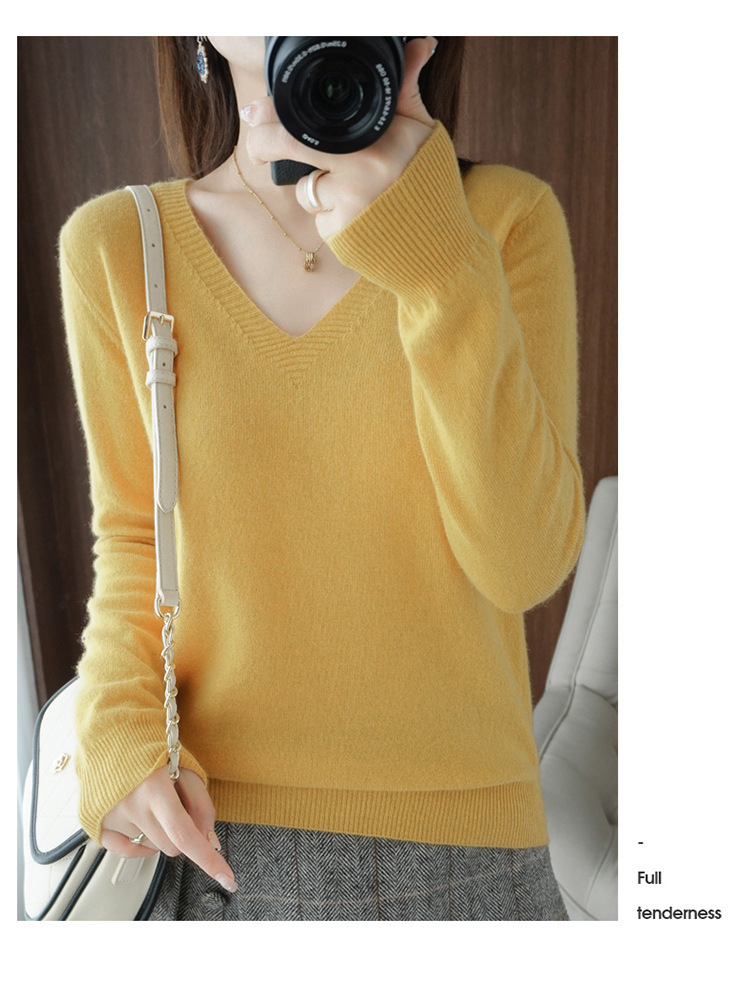 Autumn Women's Long-sleeved Knitted Sweater Loose Large Size Top Wool Pullover Sweater Base-layer Sweater Women's Winter_voghion.com