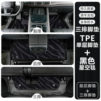 Mats and Carpets – Modelə uyğun ayaqaltı - tiggo-9seven-seater-two-wheel-drive-tpe-floor-mat-upgrade-package-threshold-tpe-foot-pad-black-starry-sky-blanket