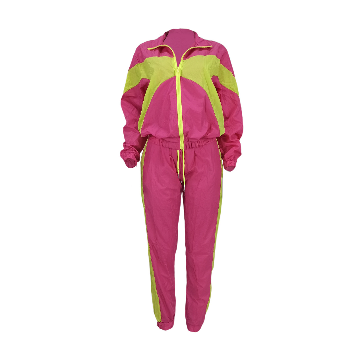 364g Weight Long Sleeve Sleeve Length Polyester Fabric Type Pant Co-ord Set Sets Type 2 Pieces Set Quantity Daily Occasion Turndown Neckline Regular Fit Fit Type Color Block Pattern Spring, Autumn Season Women's Gender Casual, Streetwear Style Daily Women's Casual Streetwear Color Block Polyester Pant Co-ord Set Pants Sets 42