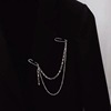 Chain hip-hop style, brooch, clothing, decorations, pin, accessory, 2022, European style, internet celebrity, wholesale