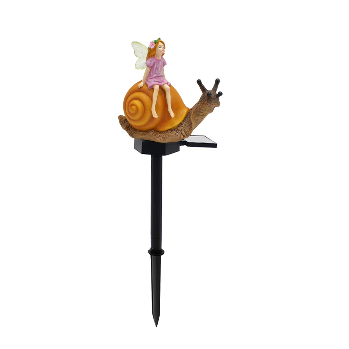  outdoor courtyard waterproof LED villa garden lawn lamp simulation snail flower fairy plug-in solar lamp