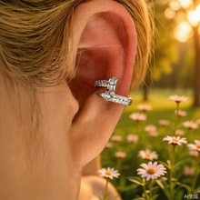 欧美热销复古微耳机镶锆石钉子无耳洞耳骨夹高级百搭耳环耳批发