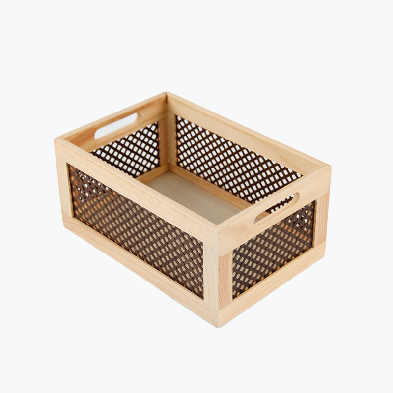 Canasta de almacenamiento de ratán de escritorio de madera maciza transfronteriza bambú tejido pasillo caja de llaves cajón de la sala de estar caja de artículos diversos de almacenamiento hueco