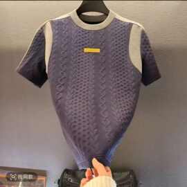 设计师高级感2026年新款时尚轻奢潮流半袖男士圆领短袖T恤