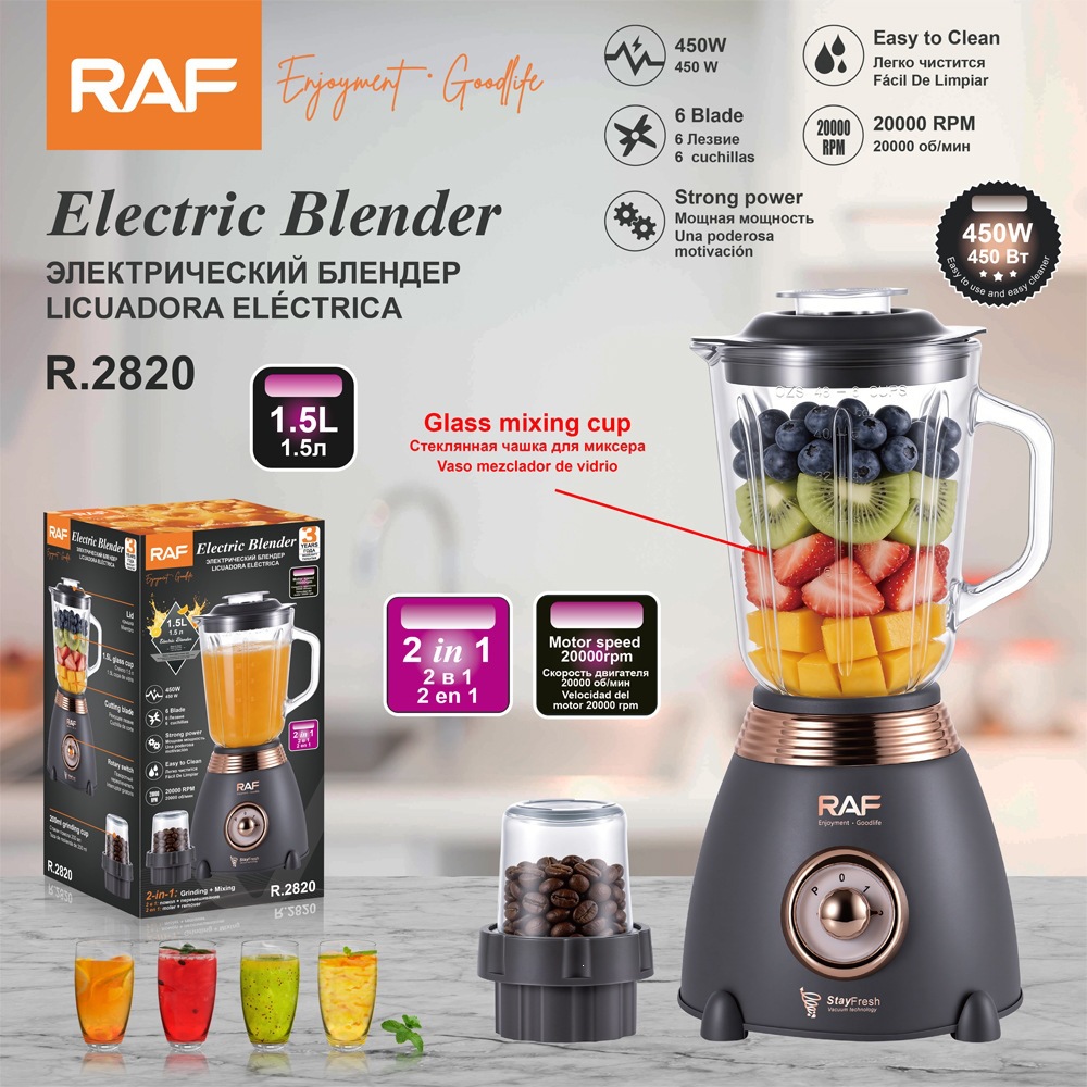 Máquina de rotura de pared Europea RAF máquina de jugo doméstica máquina de procesamiento de tazas PC máquina de procesamiento de carne picadora de hielo de arena máquina de prensado de jugo trituradora