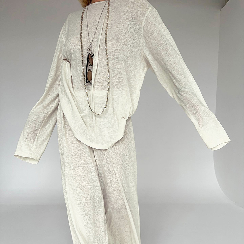 breathable comfortable soft knitted long-sleeve