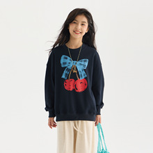 女童卡通印花卫衣2025秋装新款儿童韩版圆领长袖宽松百搭休闲上衣
