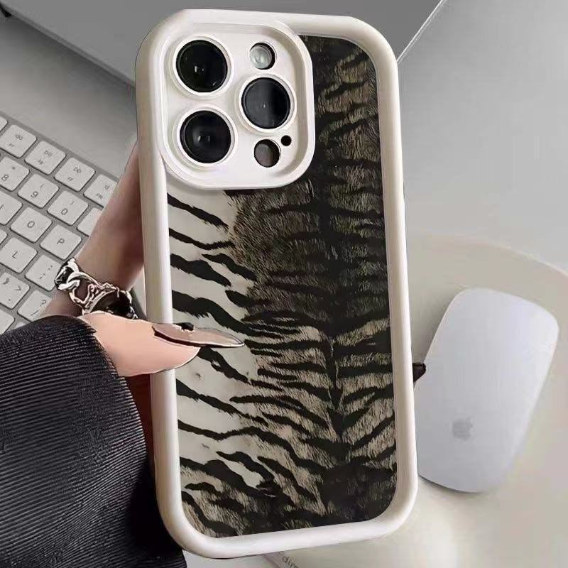 Creativo AZA de diamante-blanco-patrón de leopardo a cuadros