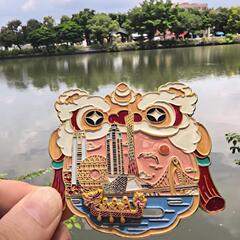 天津海鸥博物馆文创世纪钟磁吸冰箱贴创意可旋转旅游纪念送礼磁吸