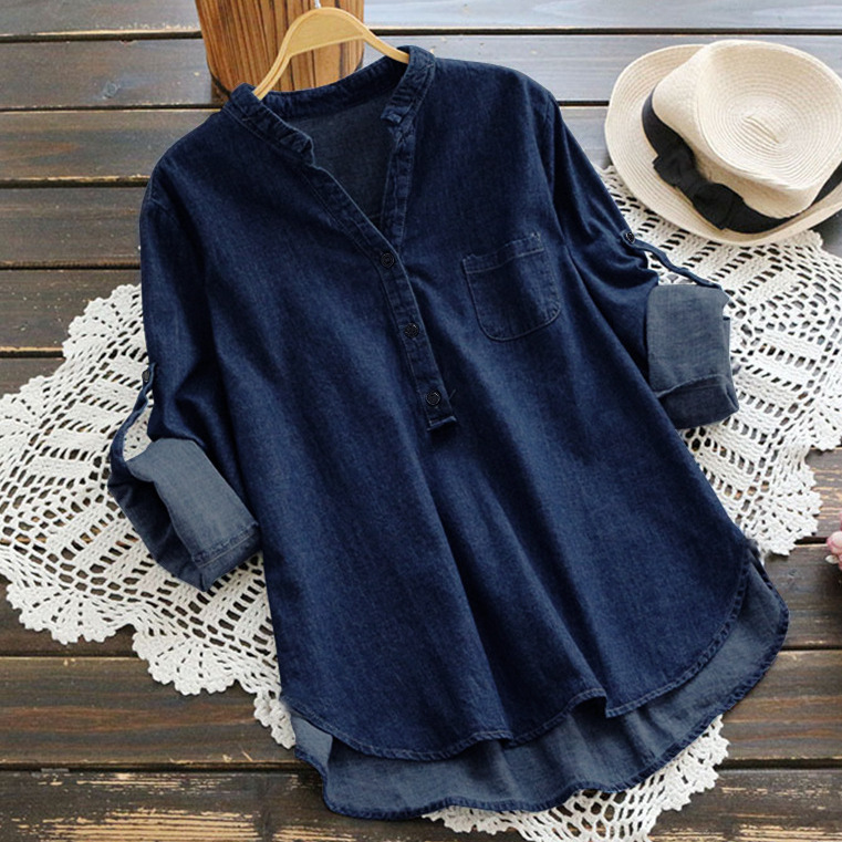Denim long-sleeve