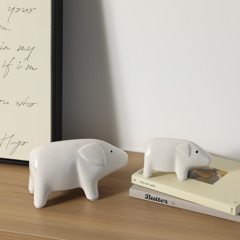 Inswind adorable cerdo adornos de cerámica sala de estar sala de entrada decoración de escritorio artesanía regalos al por mayor