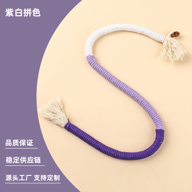 Nuevo gato mordedura de cuerda mordedura de molienda gato juguete protección del medio ambiente cuerda de algodón Limpieza de dientes gato menta divertido gato palo cuerda de algodón de color