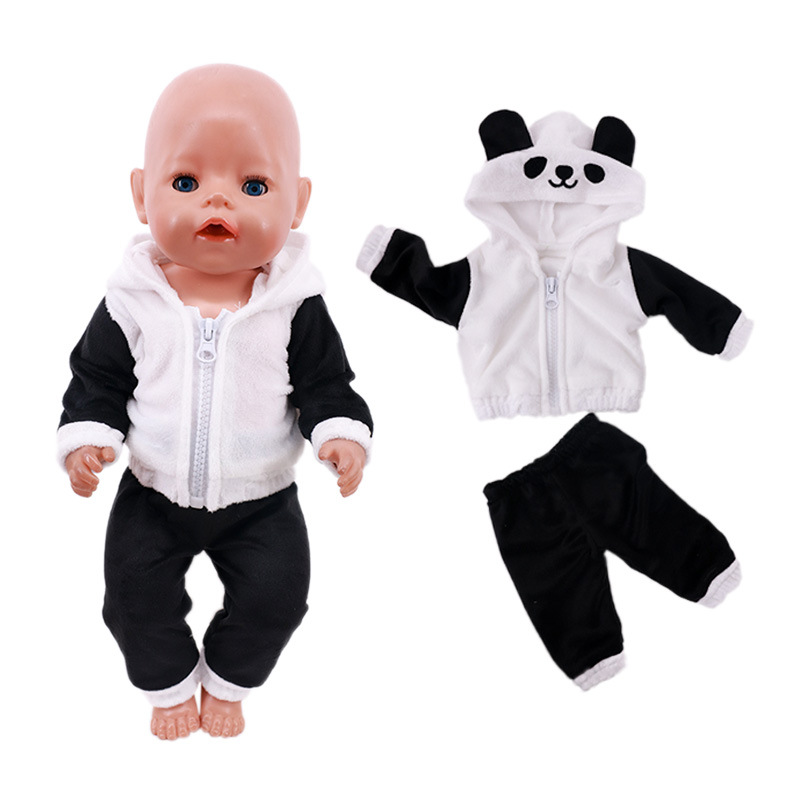 2021 nueva ropa de muñeca americana de 18 pulgadas ropa de felpa traje de animal pato Panda jirafa al por mayor