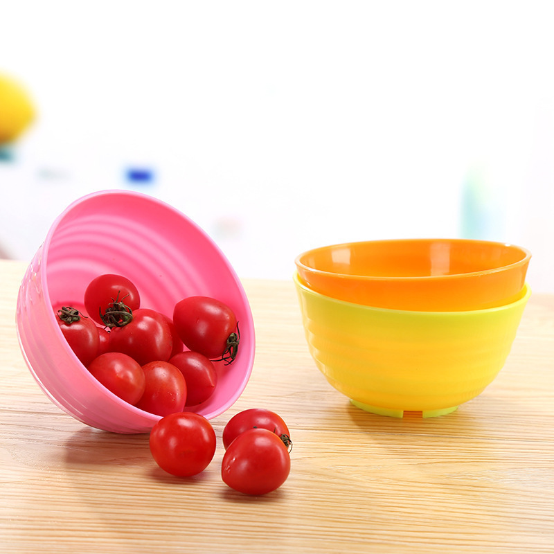 T cocina bocadillos condimentos creativos cuencos de plástico de color verduras ensalada cuencos de frutas