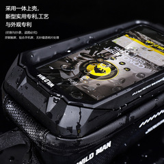WILD MAN cross-border hard shell EVA bicycle bag mountain bike front beam bag upper tube bag cycling touch screen mobile phone bag