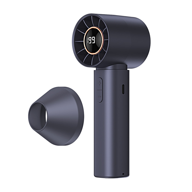 新しい 199 ギアデジタルディスプレイターボ高速ハンドヘルド屋外ファン USB 充電式ミニポータブル小型ファン|undefined