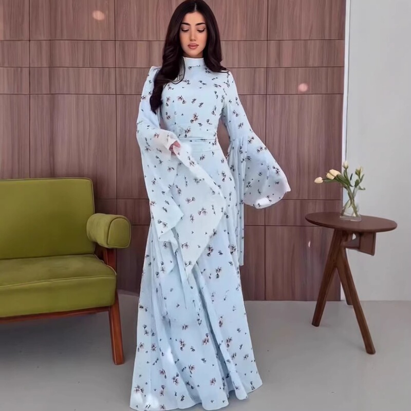 2026 New Cross-Border European and American Style Long Lace Patchwork Elegant Waist-Cinching Dress 2026 New Cross-Border European and American Style Long Lace Patchwork Elegant Waist-Cinching Dress