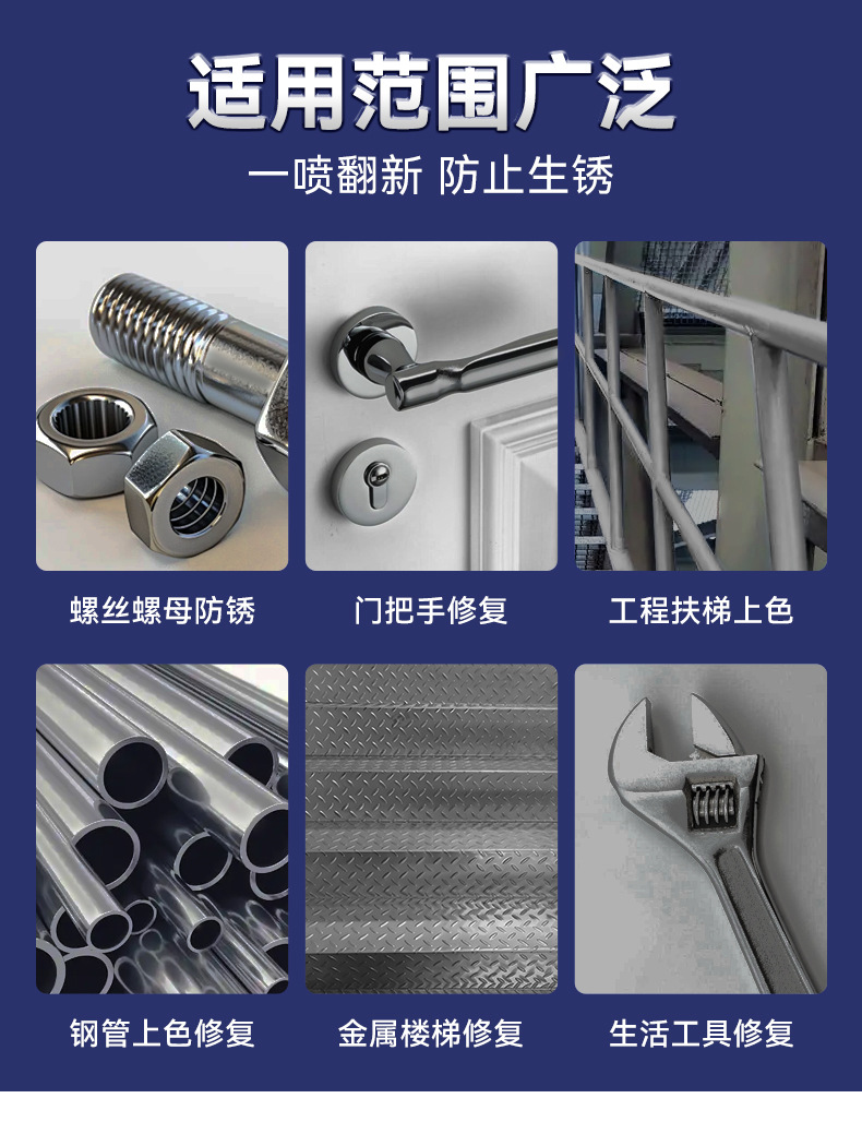 Sanhe galvanized color automatic painting car painting touch-up paint change color anti-rust repair silver galvanized painting wholesale