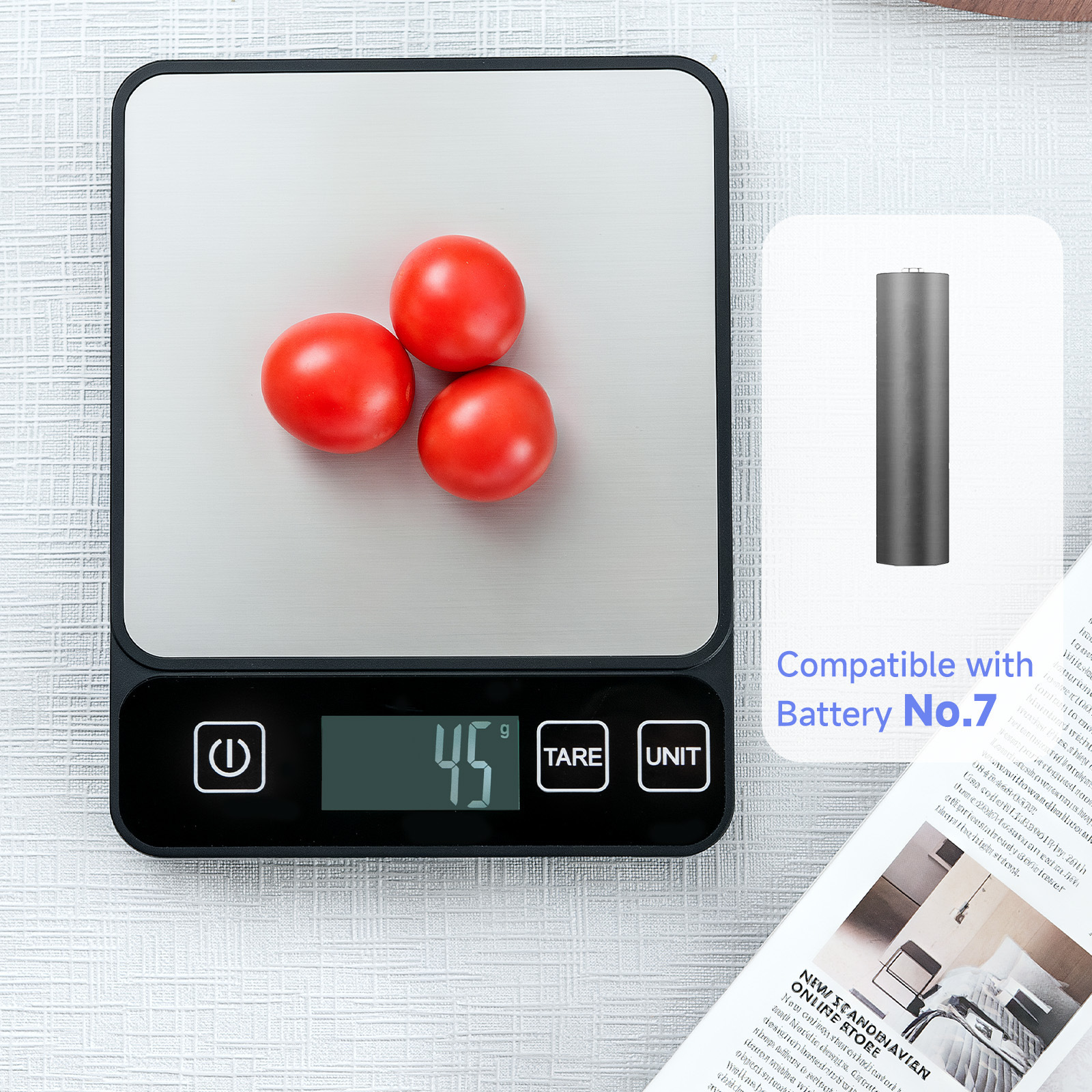 Kitchen Scale, Accurate Electronic Scale, Small Gram Scale, Food Scale, Special Scale for Food Baking, Gram Scale 10Kg/1G