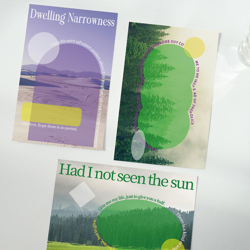 10 high-quality dual-world card postcards as gifts with messages, blessings, creative home room decoration wall stickers
