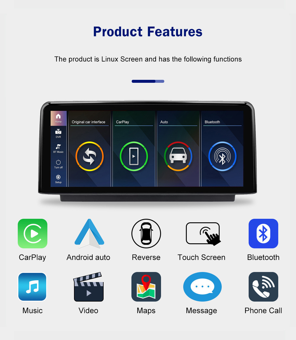 10.25'' Car Multimedia Display for Bmw 1/2 Series Nbt System Bluetooth Wireless Carplay
