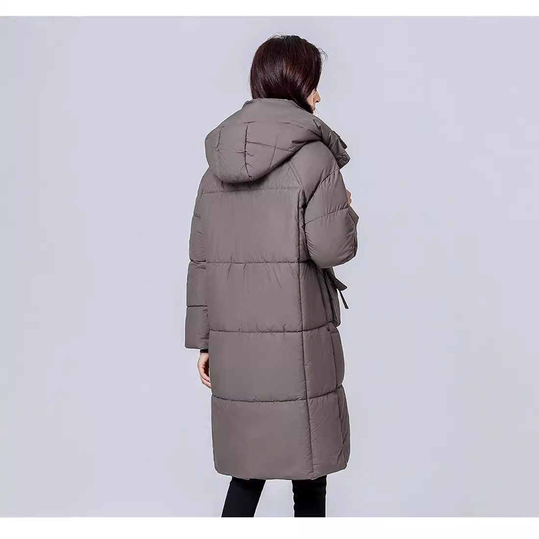 Transfronterizos de algodón largo y medio para mujeres 2024 nuevo invierno de bolsillo de pan chaqueta de algodón gruesa chaqueta de algodón image 5