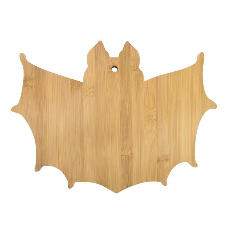 Tabla de cortar de bambú creativa de forma especial tabla de cortar de bambú para el hogar tabla de cortar de frutas y verduras en forma de murciélago Tabla de suplemento de alimentos para bebés