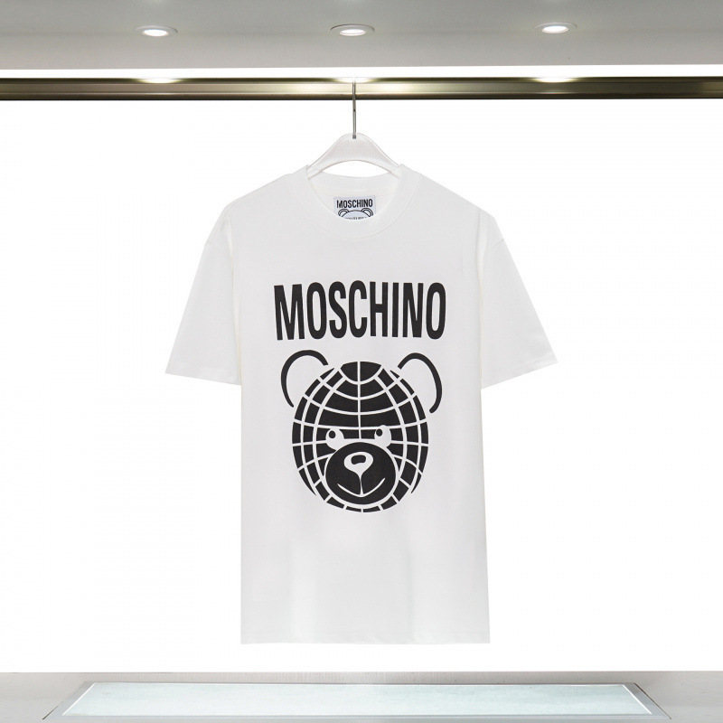 2025 春夏新作メンズカジュアルラウンドネック半袖 T シャツ中空刺繍クマ文字ルーズで多用途|undefined
