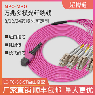 Multi-mode 10 gigabit MPO-LC 40g to 10g/100g to 25g multi-mode Gigabit OM4