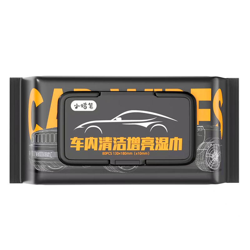 Car interior cleaning wet wipes multi-functional dust removal leather care shoe cleaning wet wipes paper custom large pack wet wipes