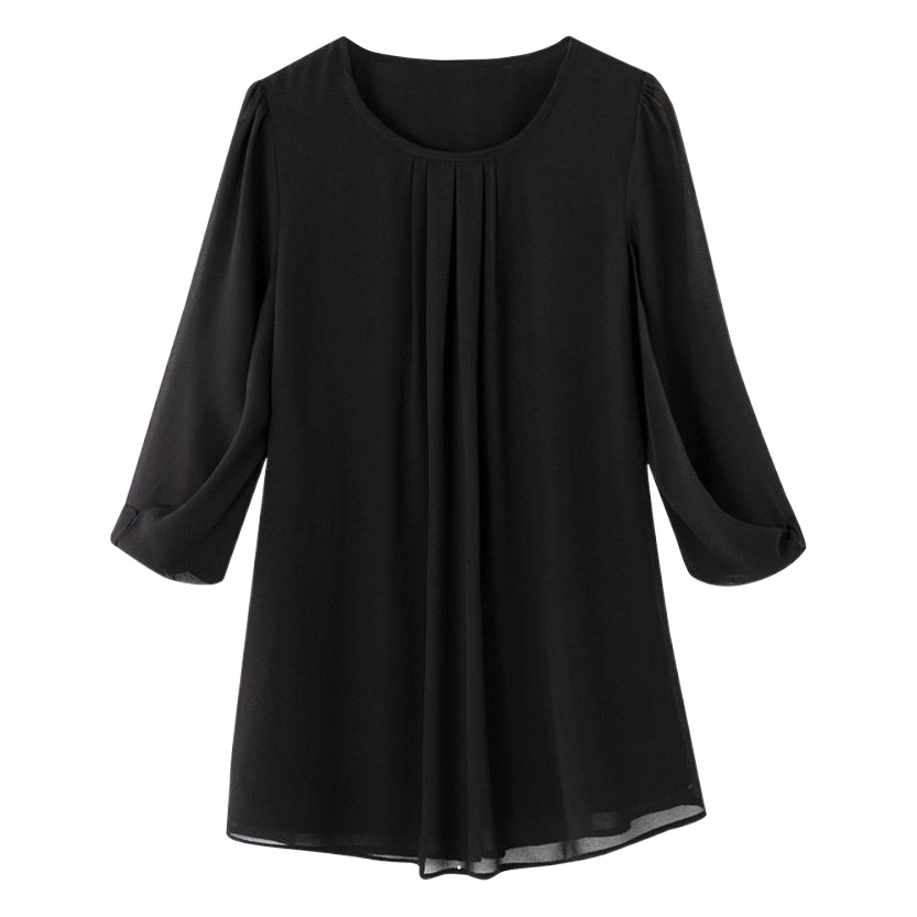 1015# plus size chubby girl top Korean style loose slimming belly covering summer new extra large size 240kg chiffon shirt