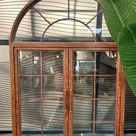 防木纹窗复古铁艺窗室内隔断窗户铝合金平开阁楼采光玻璃窗