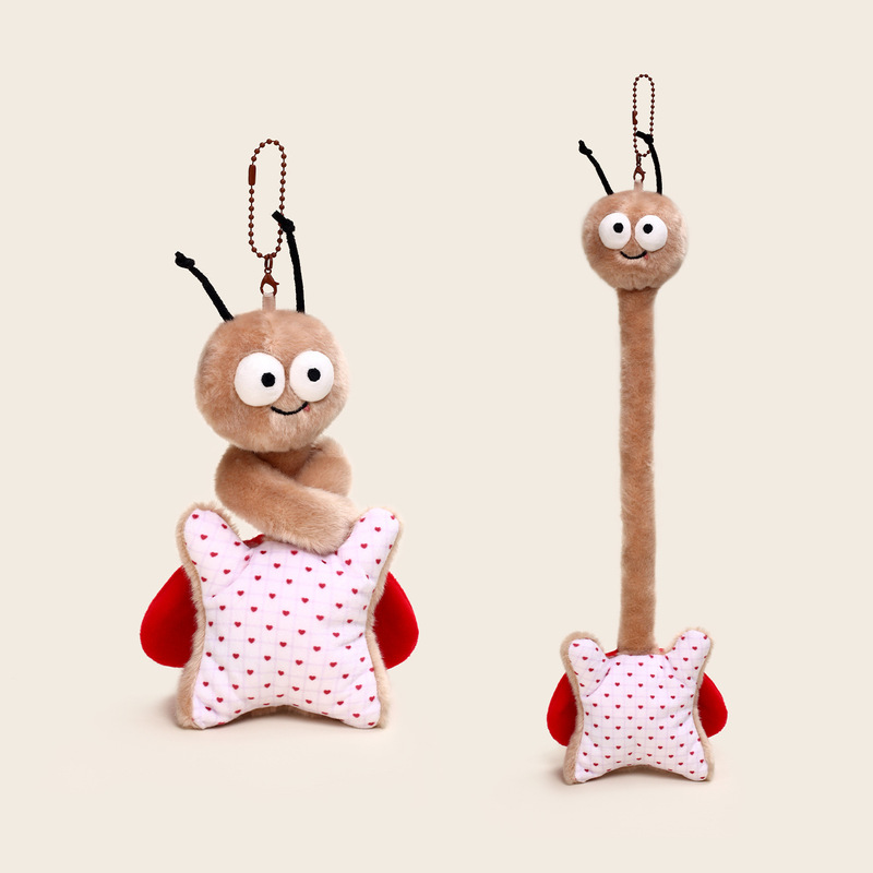 Original Long-Necked Bean Bag Plush Keychain Pendant Cute Animal Doll Gift Wholesale