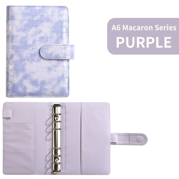 A6 crocodile pattern-Q colorful purple (excluding inner wear)