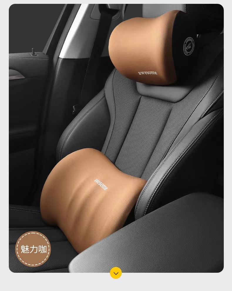 In-Stock Car Headrest, Neck Pillow, Lumbar Support, Memory Foam, Customizable with Logo, Direct from Factory, In-Car Use