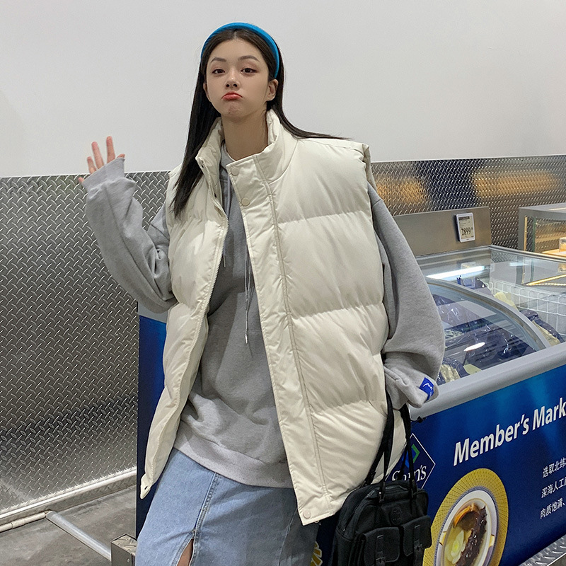 Chaleco de los hombres 2022 Otoño e Invierno la juventud estilo Hong Kong pareja casual caliente del collar soporte chaleco sin mangas al por mayor