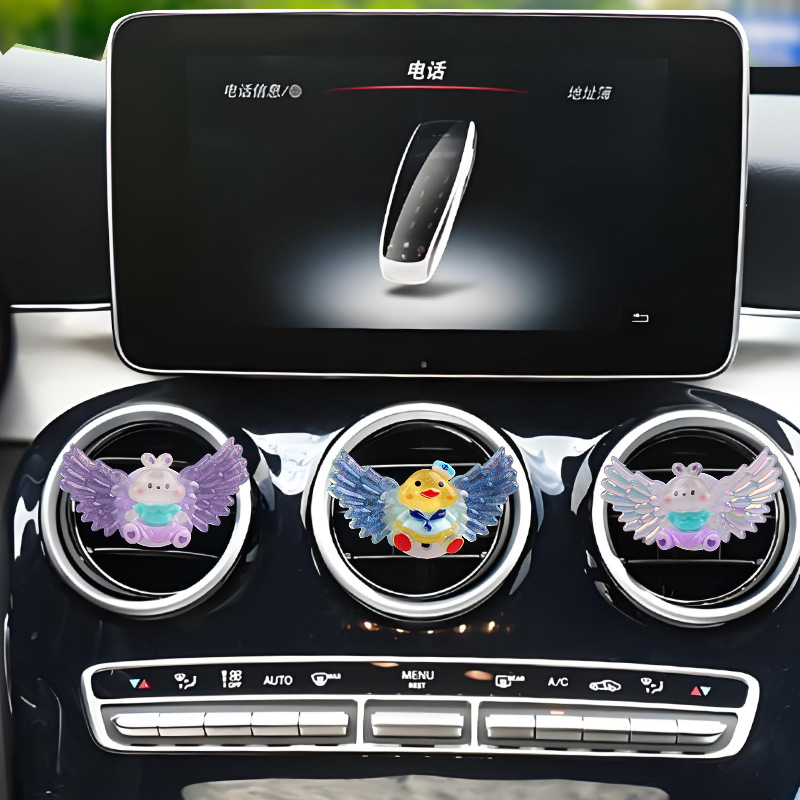 Adornos del automóvil, consola central, accesorios de la pantalla del automóvil, decoración del monitor de la computadora, ala pequeña del automóvil, adornos