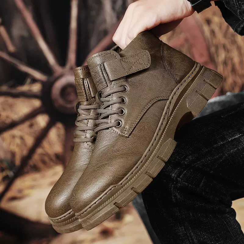 Демисезонные высокие ботинки (Martens) 39–44, повседневные, черные и коричневые