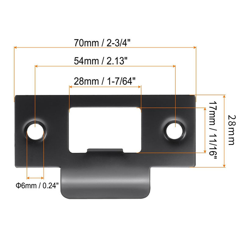 Placa de bloqueo de madera pieza de guía de perno de la puerta bloque de bloqueo cuerpo hebilla pieza perno hebilla caja hardware en stock accesorios al por mayor