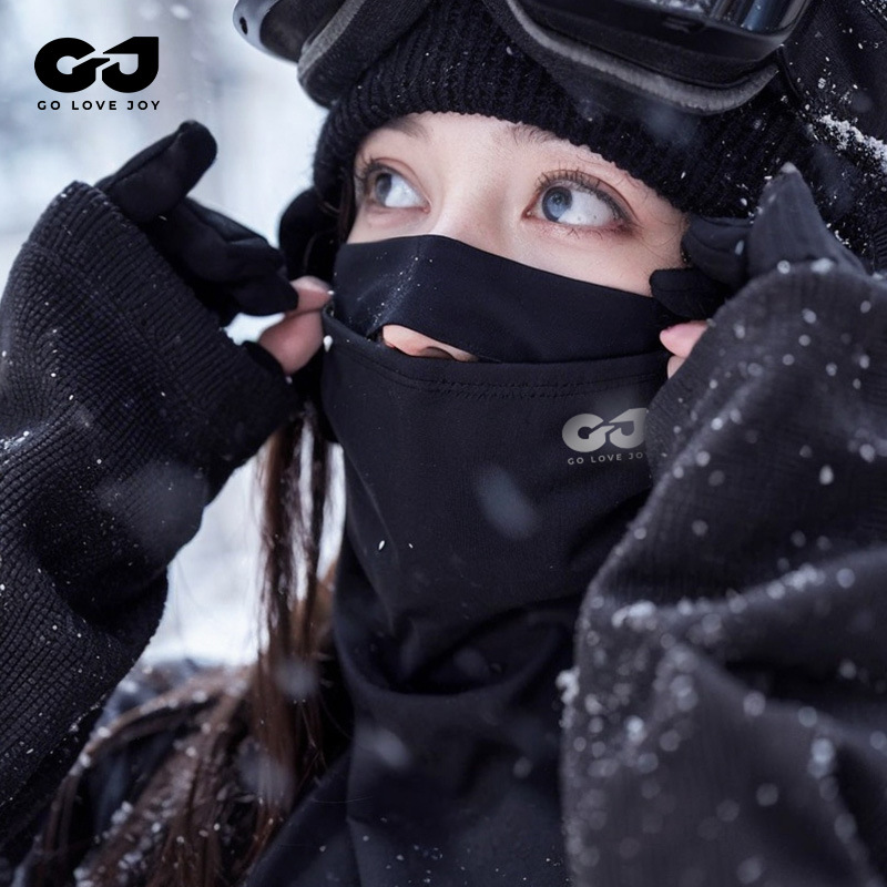 Autumn and Winter New Ski Headgear Outdoor Sports Riding Mask fleece-lined Thickened Windproof Warm Ski Cap DTJ55