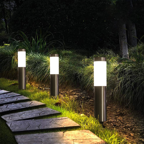 Outdoor solar cylindrical garden light home waterproof LED garden villa decorative street light solar lawn light