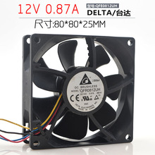 QFE0812UH 8CM 12V 0.87A 8025 PWM���ܜؿ��p�L��ɢ���L��