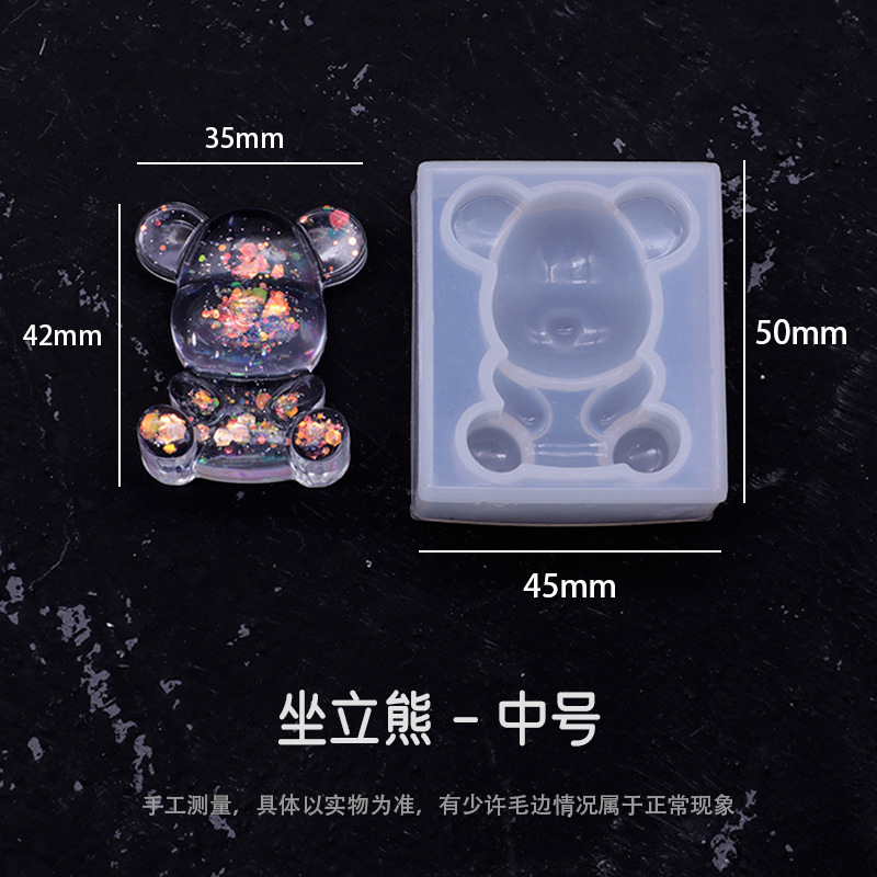 Color europeo fuego pintura sello estrella de silicona Delu amarillo pato lindo molde DIY Goka oso violento Goka alta resistencia a la temperatura