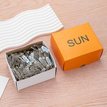 SUN串装钢丝别针高强度安全别针高硬度极硬防锈加粗电镀保险扣针